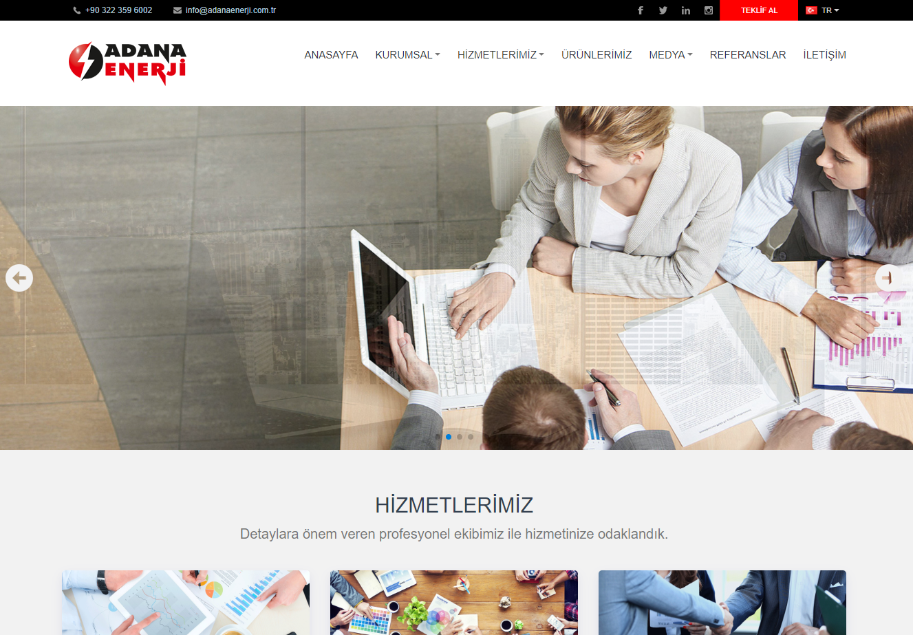 Adana Enerji web site tasarm